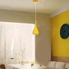 Modern Teardrop Shaped Yellow Pendant Light Shade Industrial Hanging Ceiling