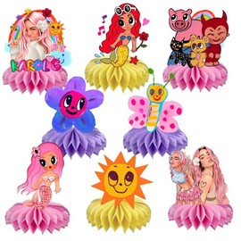 8Pcs Music Girls Table Centerpiece Birthday Party Supplies Table Decorations for Kids Party Decorations