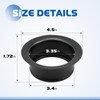 Matte Black Universal Sink Flange,3-1/2 Inch Standard Sink Drain Openings