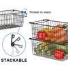 SANNO Freezer Basket Stackable Wire Baskets For Pantry Storage and