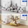 Coffee Bar Organizer for Countertop Station, Simple Assembly 2 Tier