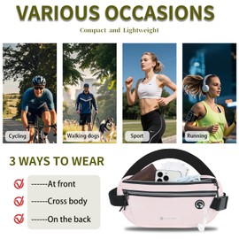 TINYAT Money Belt Anti Theft Hidden Passport Phone Holder Waterproof Bumbag Travel Waist Belt Fanny Pack Running Belts for Women Men