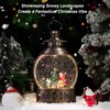 Lewondr Snow Globe for Christmas, Santa Claus Glitter Water Lantern