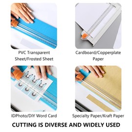 Pack of 8 Paper Cutter Replacement Blades with Safety Safety Design Blades Paper Cutter Portable Replacement Blades for Paper Cutters for A4 Paper Cutter for Straight Cuts