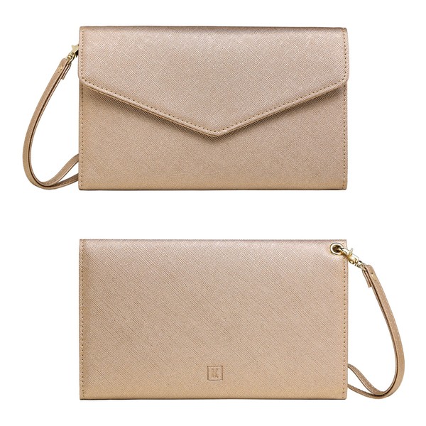 KROSSLON Rfid Passport Holder Tri-fold Travel Wallet Women Medium Wristlet,