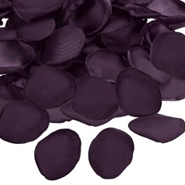 PATIKIL Silk Rose Petals, 100 Pcs Artificial Flower Petals for Wedding Decorations, Romantic Night, Aisle Scatter Petals, Dark Purple