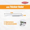 8 Inch Aluminum Non Slip Rulers for Drawing, Set of