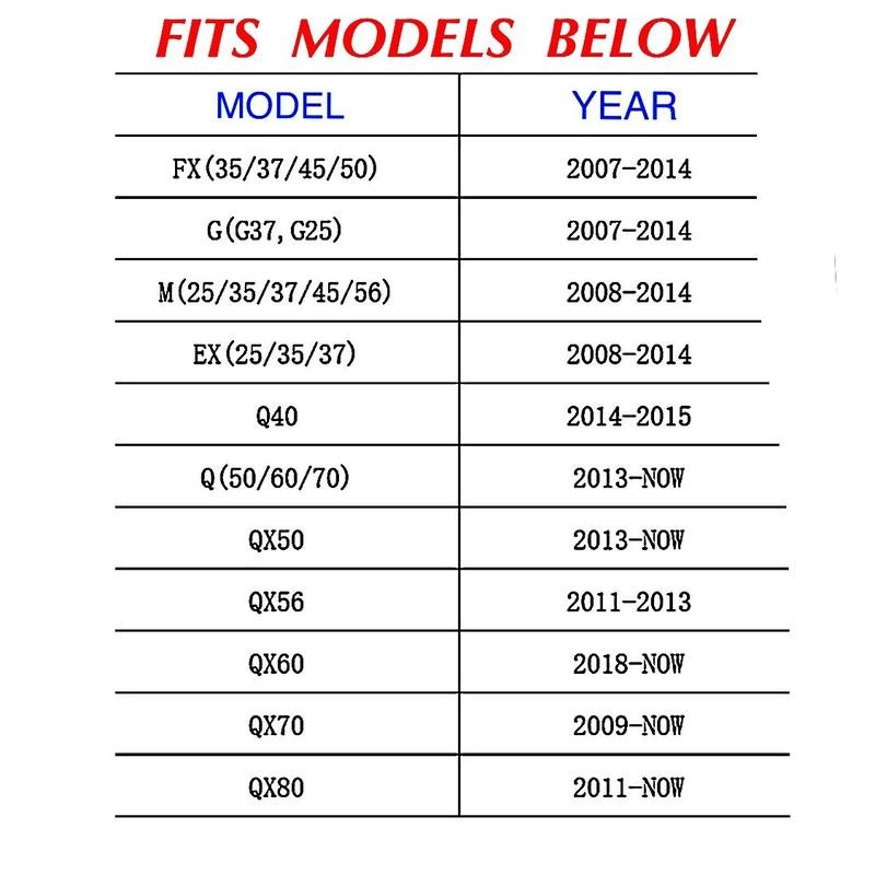 Infiniti Welcome Courtesy Car Door Decor - Quantity: 4 Pack