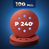 S&R 125 mm Sanding Disc Set, 8-Hole, 100 Pcs. P240