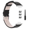Smart Watch Leather Replacement Strap Black Smart Watch Wristband Strap
