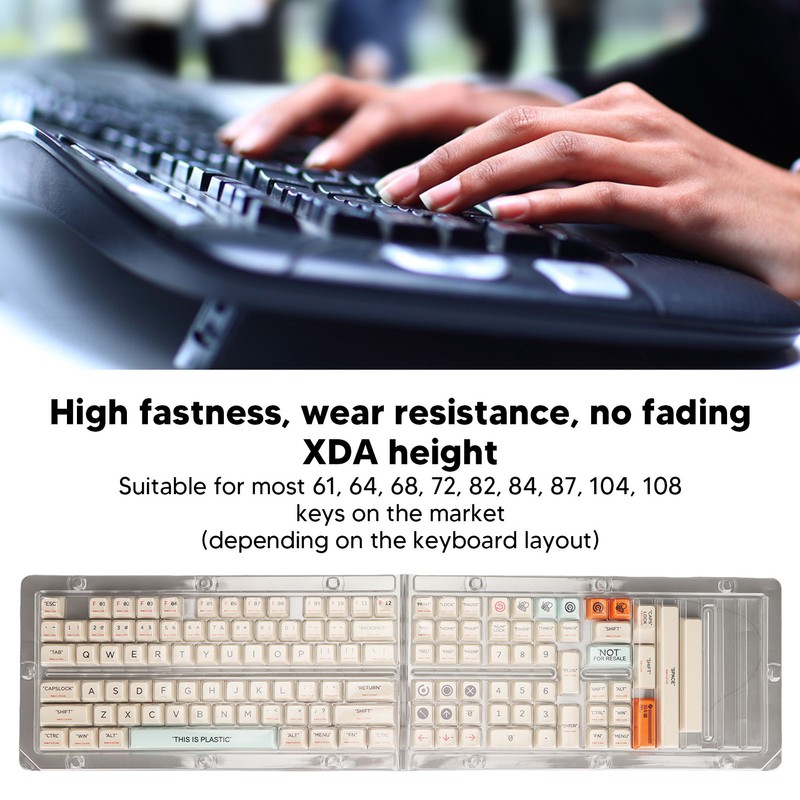 Keyboard Keycaps Orange Blue Beige 128 Keys PBT Theme XDA