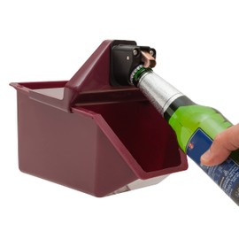 Beaumont CN750 Under Counter Bottle Opener with Catcher,Red