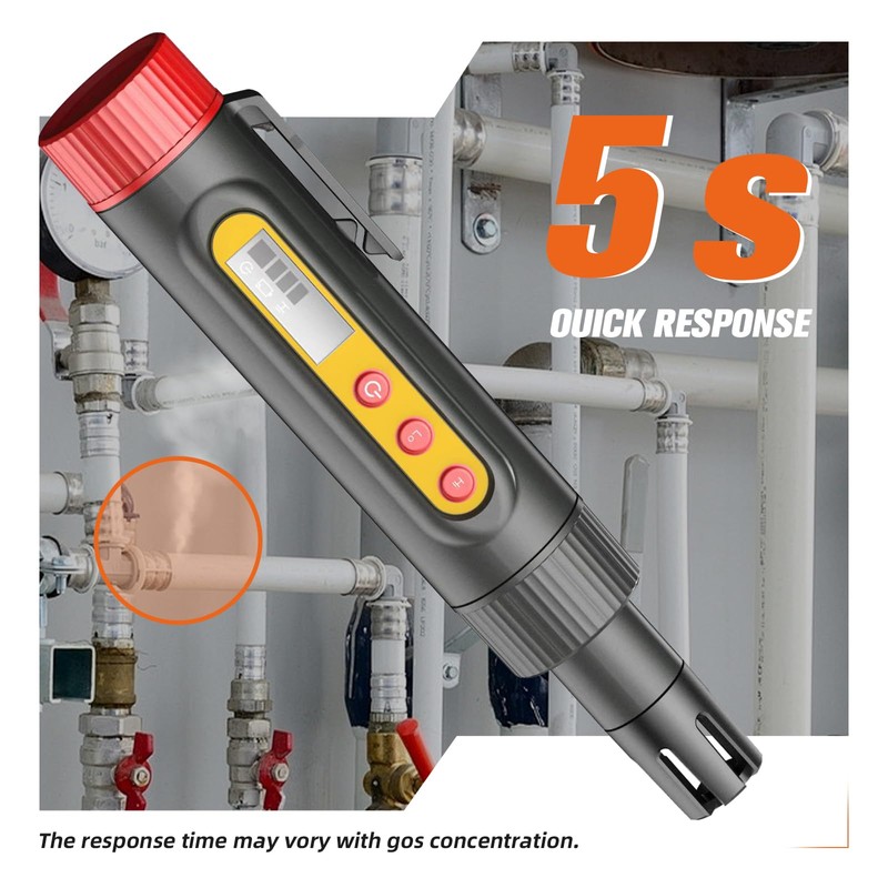 Portable Gas Detector, Single Gas Combustible Flammable Toxic Detector, Digital