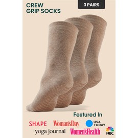 Grippers Socks for Women and Men - Hospital Non-Slip Socks - 3 Pairs