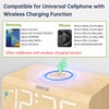 DreamSky Wooden Digital Alarm Clock with Wireless Charging for Bedroom,