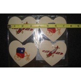 IKEA Christmas Tree Holiday Hanging Decoration x4 Heart shape New 102.536.57