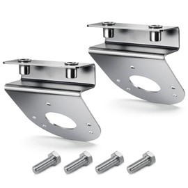 2 Pack 45 Degree Watermelon Light Brackets, Stainless Steel Clamp-On Mounts for 4 Inch Watermelon Lights, No Drilling Frame Brackets for Semi Trucks, Pickups & Trailers, Hardware Included