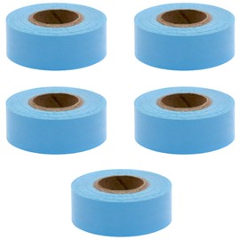 ChromaLabel 1 Inch Masking Tape, Clean Remove Painters Tape for Kids Art, 13.88 Yards per Roll, Light Blue, Case of 5
