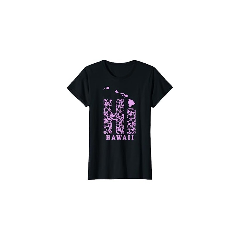 Women's Hawaii HI Hawaiian Islands Map Surfer Hilo Maui T-Shirt,