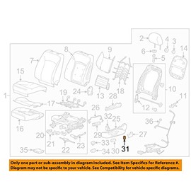 General Motors GM OEM Driver Seat-Seat Switch Knob 13274112