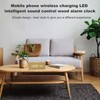 Buachois Wooden Digital Alarm Clock, Alarm Clock with Wireless Charging