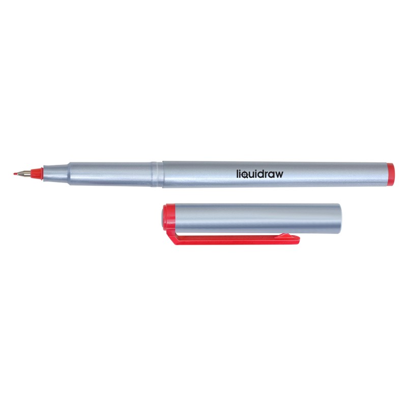 Liquidraw 10 Red Fineliner Pens Set Fine Point Pens 0.5mm