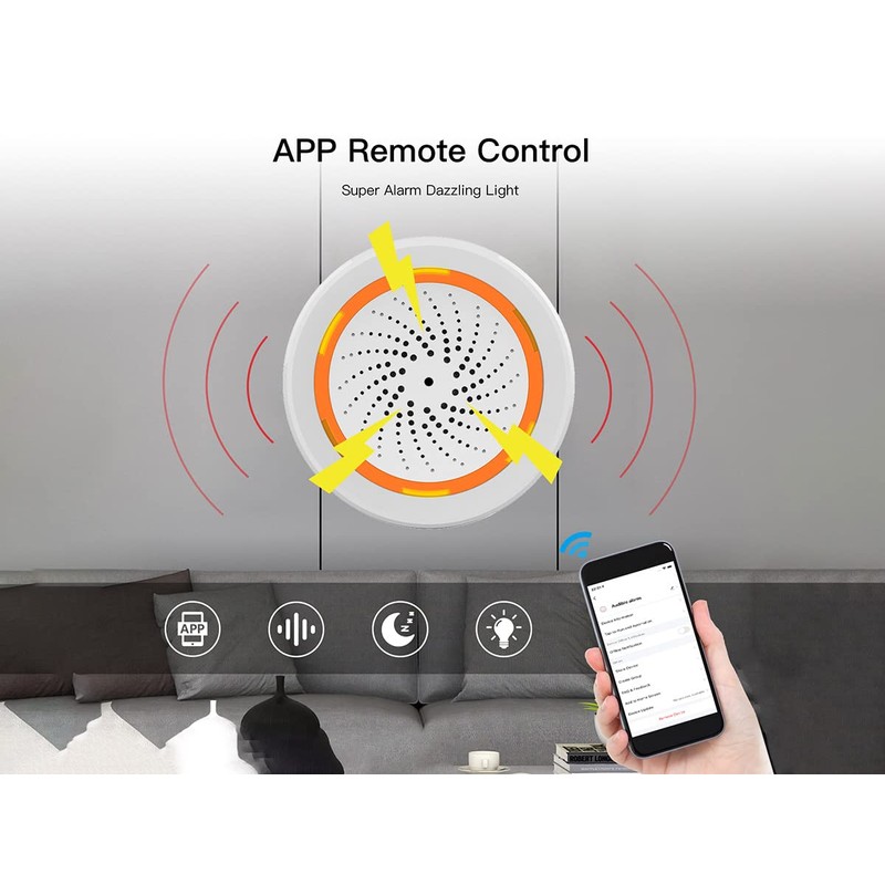 ZigBee Alarm Siren, Maximum Sound 90 dB, Dual Power Supply,