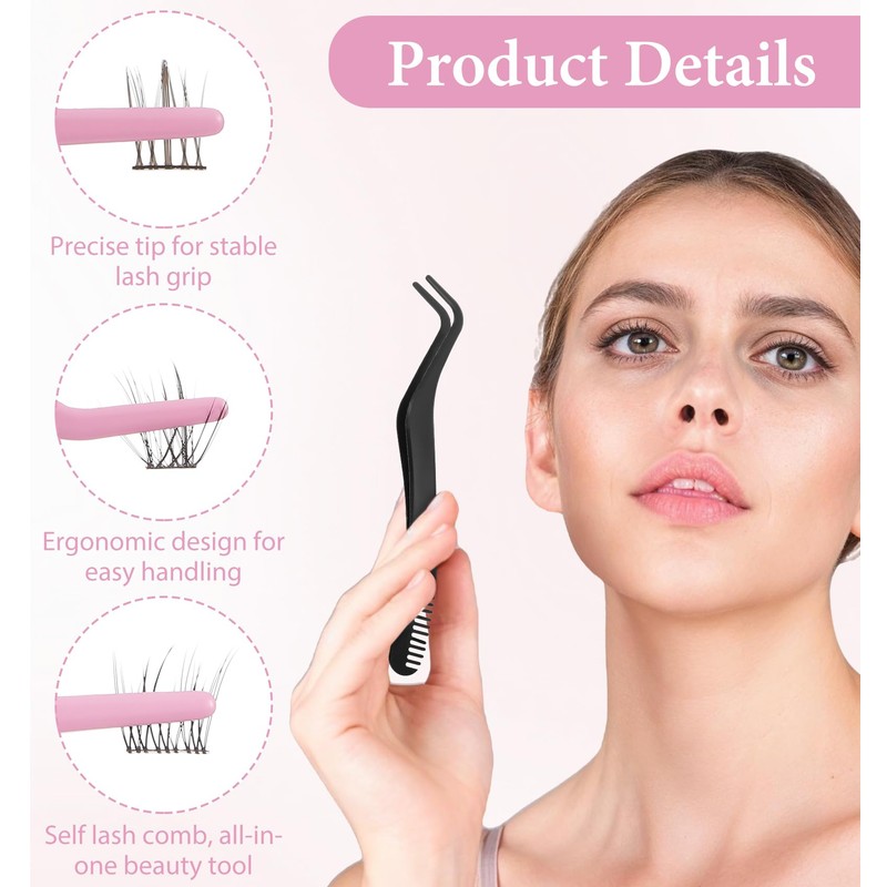 Pack of 2 Eyelash Curlers for Lashes, Eyelash Tweezers with