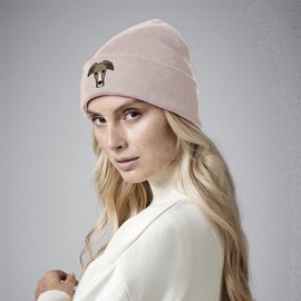 Bang Tidy Clothing Greyhound Beanie Hat - Dog Lovers Gifts for Women Men - Knitted Winter Hats - Embroidered - Acrylic - Sand