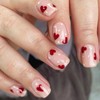 Valentine's Day Press on Nails Short Square Fake Nails with
