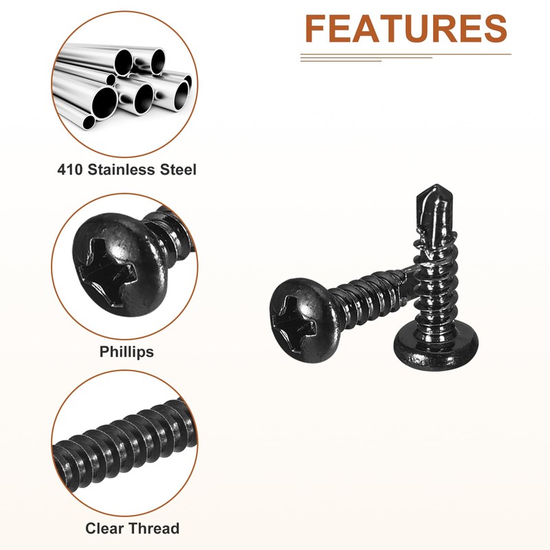 DTGN #6x1/2" Pan Head Self Drilling Screws - 25Pack -