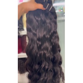 Raw Vietnamese Hair Single Donor Raw Indian Bone Straight Hair Price Factory Cambodian Burmese Curly Human Hair Bundles Vendorscolor: 1pcs bundle Natural wave, Stretched Length: 18 Inches