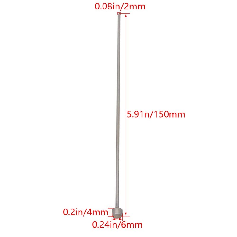 Utoolmart 2mm Dia Round Tip Steel Straight Ejector Pin Punch