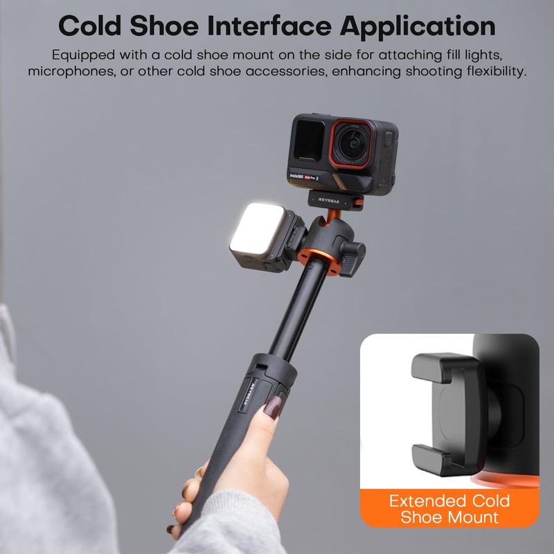 REYGEAK 21" Action Camera Tripod for Insta 360 X5/X4 Air/Ace