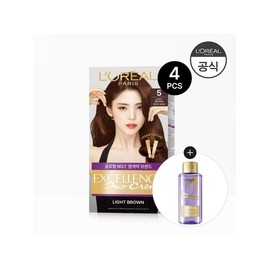 [SSG exclusive composition, shared gray hair dye] L'Oréal Paris Excellence Duo Cream 4 Piece Set [Giveaway] Shampoo Mini 100ml (Random) / [SSG 단독구성나눠 쓰는 새치염색]로레알파리 엑셀랑스 듀오 크림 4개 세트 [증정]샴푸 미니 100ml(랜덤)