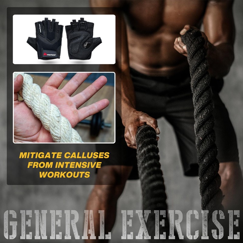 Meteor Advanced Exercise Gloves for Men & Women: Ventilated, Full