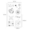 One Grace Mini Fine Line Temporary Tattoos - Realistic Long