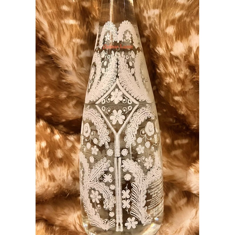 LaCroix New Unopened Lace Snowflake Evian Christian Lacroix Glass Holidays