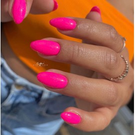 DND DC Gel Polish Set, Pink Collection, UV/LED Gel Polish and Air Dry Nail Lacquer, Matching Chip-Free Polish Duo, 284 Hibiscus, 0.5 Fl Oz