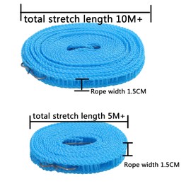 Aeixlum - (15M) Clothesline, Windproof Clothes Drying Rope, Portable Travel Clothesline, Adjustable for Indoor Outdoor Laundry Clothesline, Nylon Clothes Rope, Hanger for Camping Travel Home
