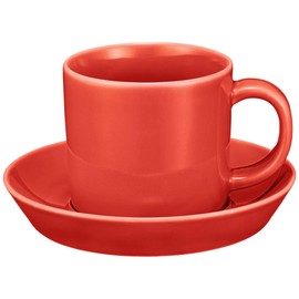 Hasami Ware 18291 Common Demitas Cup & Saucer, Red