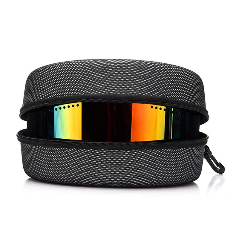 WT-DDJJK Ski Gloves, Protective EVA Ski Goggles Case, Sunglasses with