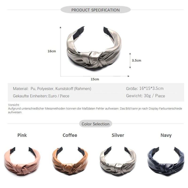 QinGoo Leather PU Headband Women's Headbands Hair Accessories Headpiece 1