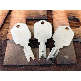 3 Keys- 1430 Forklift Key Works with Hyster Heavy Equipment Ignition Keys Clark Yale Daewoo Hyster Gradall JLG Forklift Key