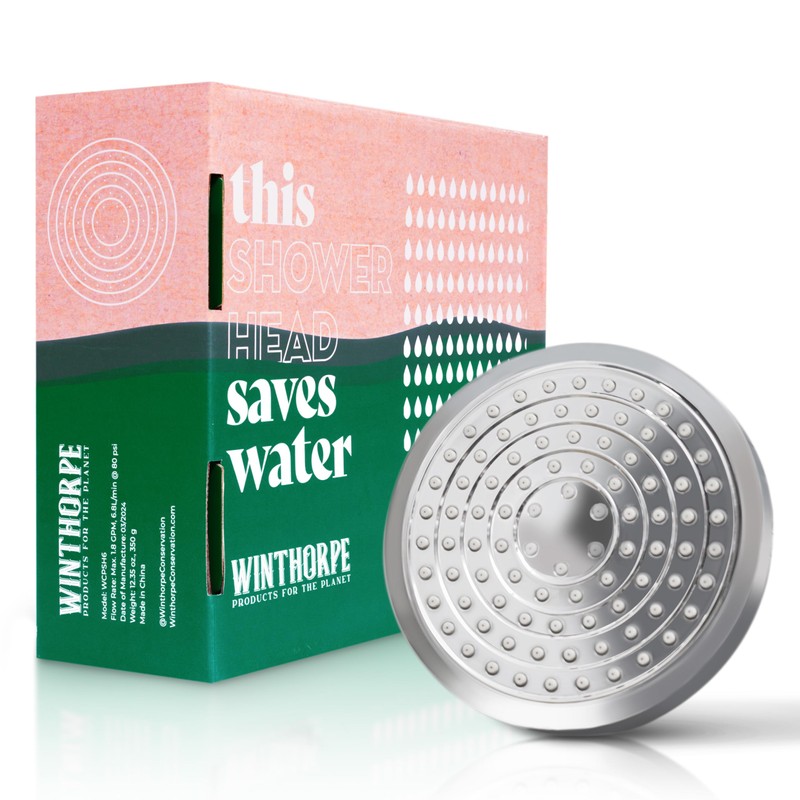 Winthorpe High Pressure Rain Shower Head with Widespread Coverage, Easy