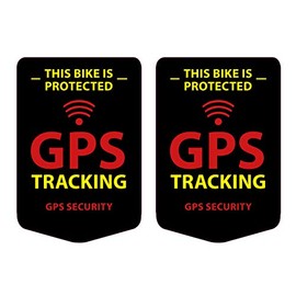 GPS Tracking 2 Pieces Stickers for the Bicycle, Bike Sticker, Black, Weatherproof, UV-Resistant