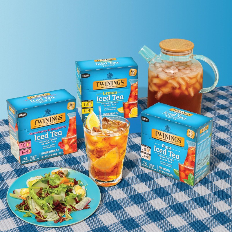 Twinings Black Iced Tea, 72 Oversized Tea Bags, Makes 18