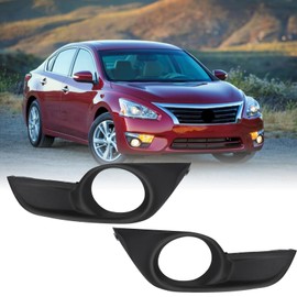 Pair Fog Light Cover Trim Compatible with 2013 2014 2015 Nissan Altima L33 with Fog Light Hole, Left Driver + Right Passenger Side Fog Lamp Trim Covers, OE Replace# 622573TA0B, 622563TA0B (2Pcs/Set)