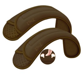 ZINZ 2-Pack Universal Shoulder Pad with Ultra thick Cushion for Bag Luggage Bag Crossbody, Plus Long & Anti-Slip & Breathable,Brown