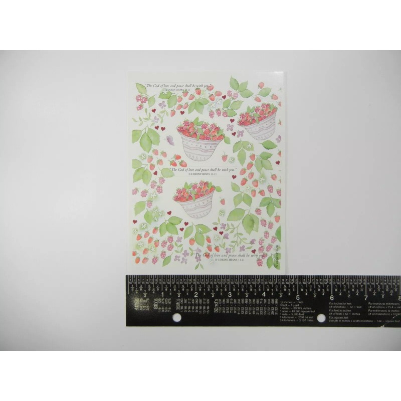 DaySpring Berries & Hearts With Bible Verses Sticker Sheet